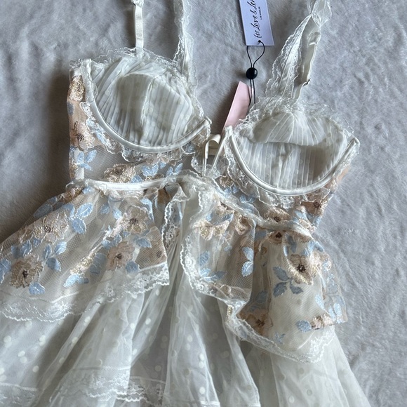 FOR LOVE & LEMONS Winter Snow Floral Slip Dress - Picture 10 of 14